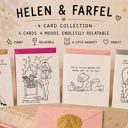 Illustrated greeting cards by Syd Stroud
