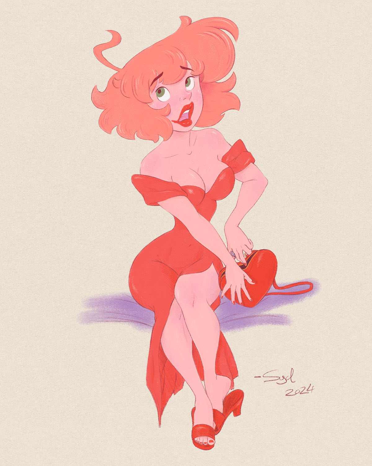 Stella, Red Dress by Syd Stroud