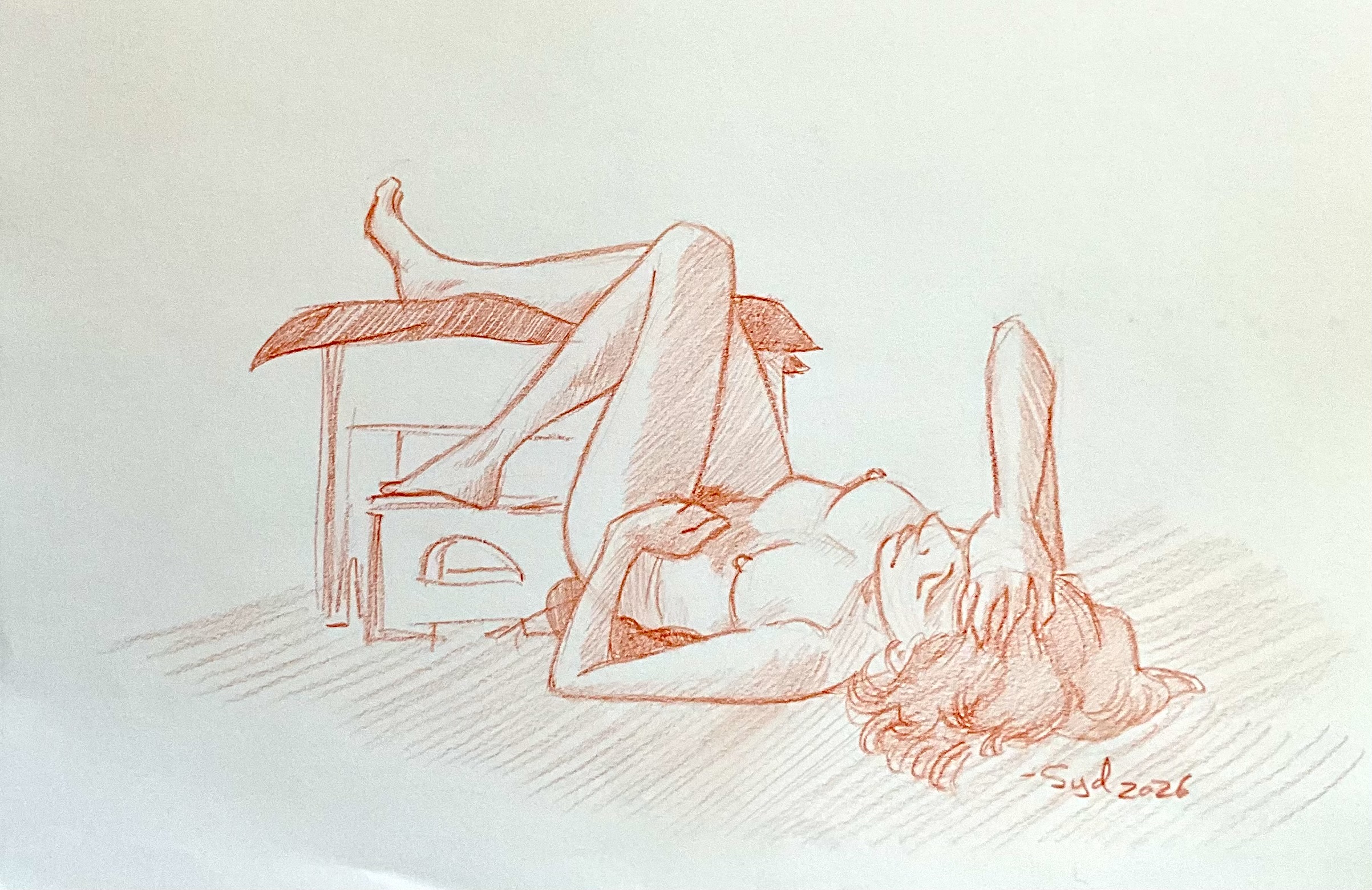 Michelle — Legs Up on the Bench by Syd Stroud