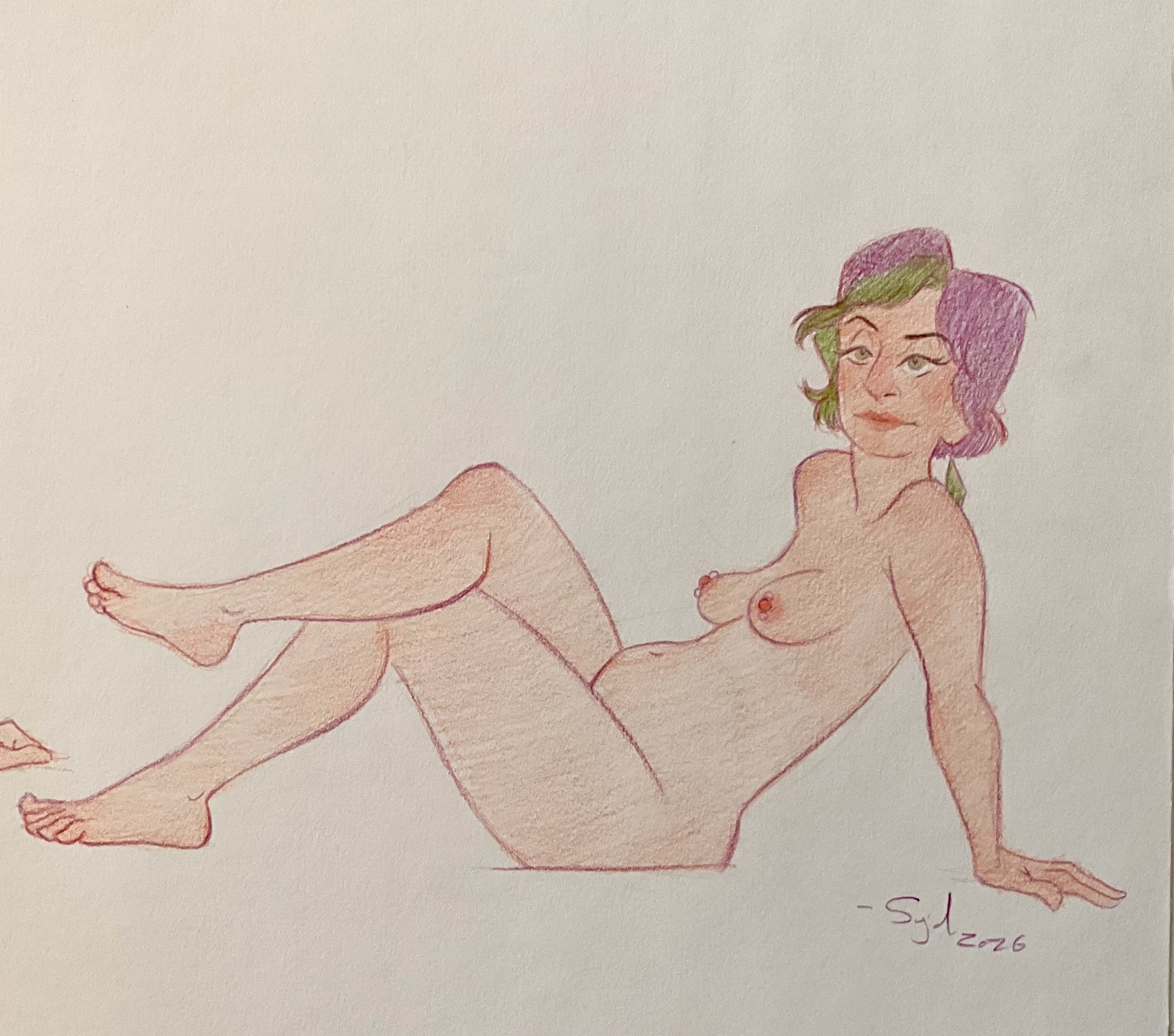 Miranda — Reclining, Knees Up by Syd Stroud