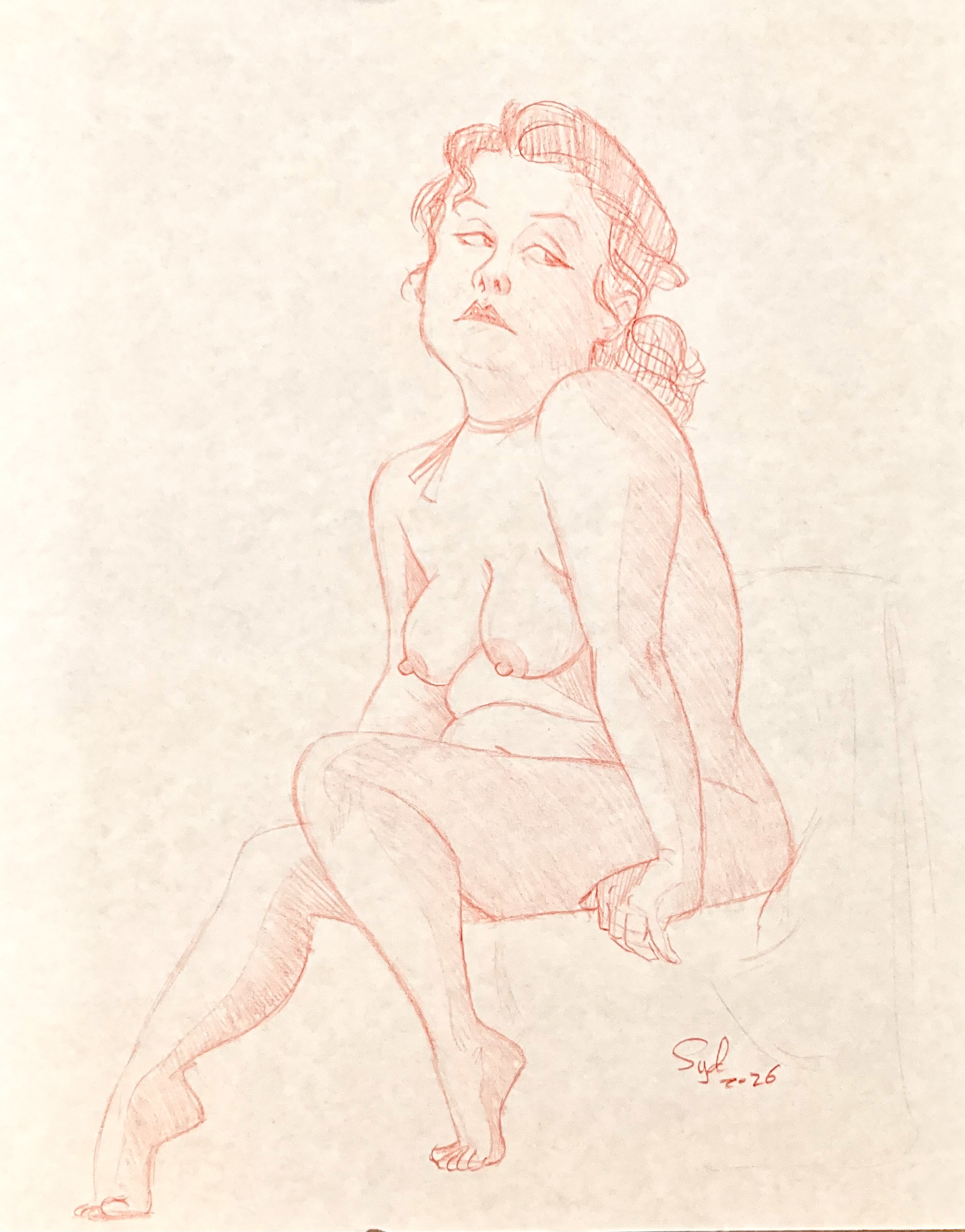 Shaunna — Seated, Upward Gaze by Syd Stroud